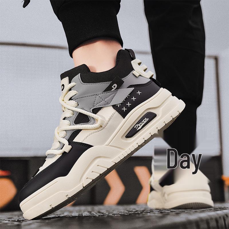 

Men s High-Top Sneakers: Autumn/Winter New Arrivals, Thick-Soled, Height-Enhancing, Fashionable, Wear-Resistant Sports and Casual Shoes for Teenagers. 42