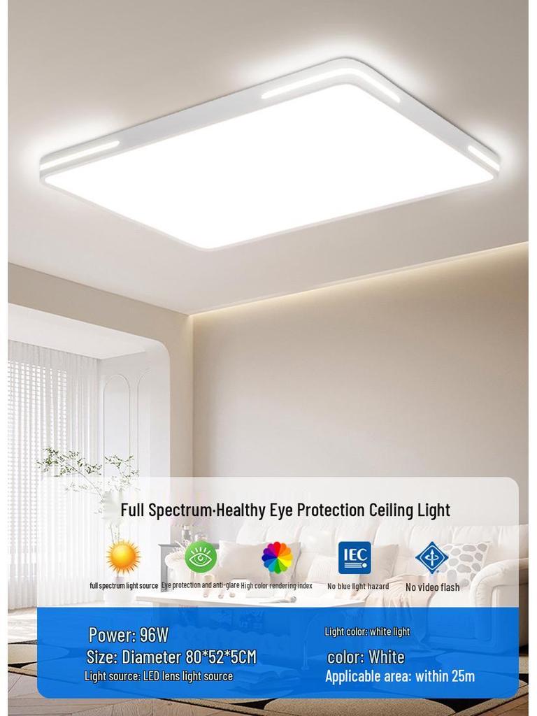 Ultra-Thin LED Ceiling Light 2025 - Full Spectrum Eye Protection, Super Bright Minimalist Design for Master Bedroom