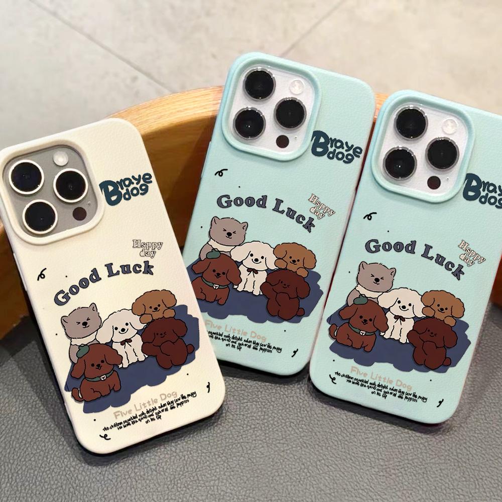 Phone Case for iPhone 11 13 XR XS Max Case iPhone 12 14 15 16 Pro Max 12 Pro 15 Plus Leather Painted Waterproof Drop-proof and Wear-resistant Cartoon