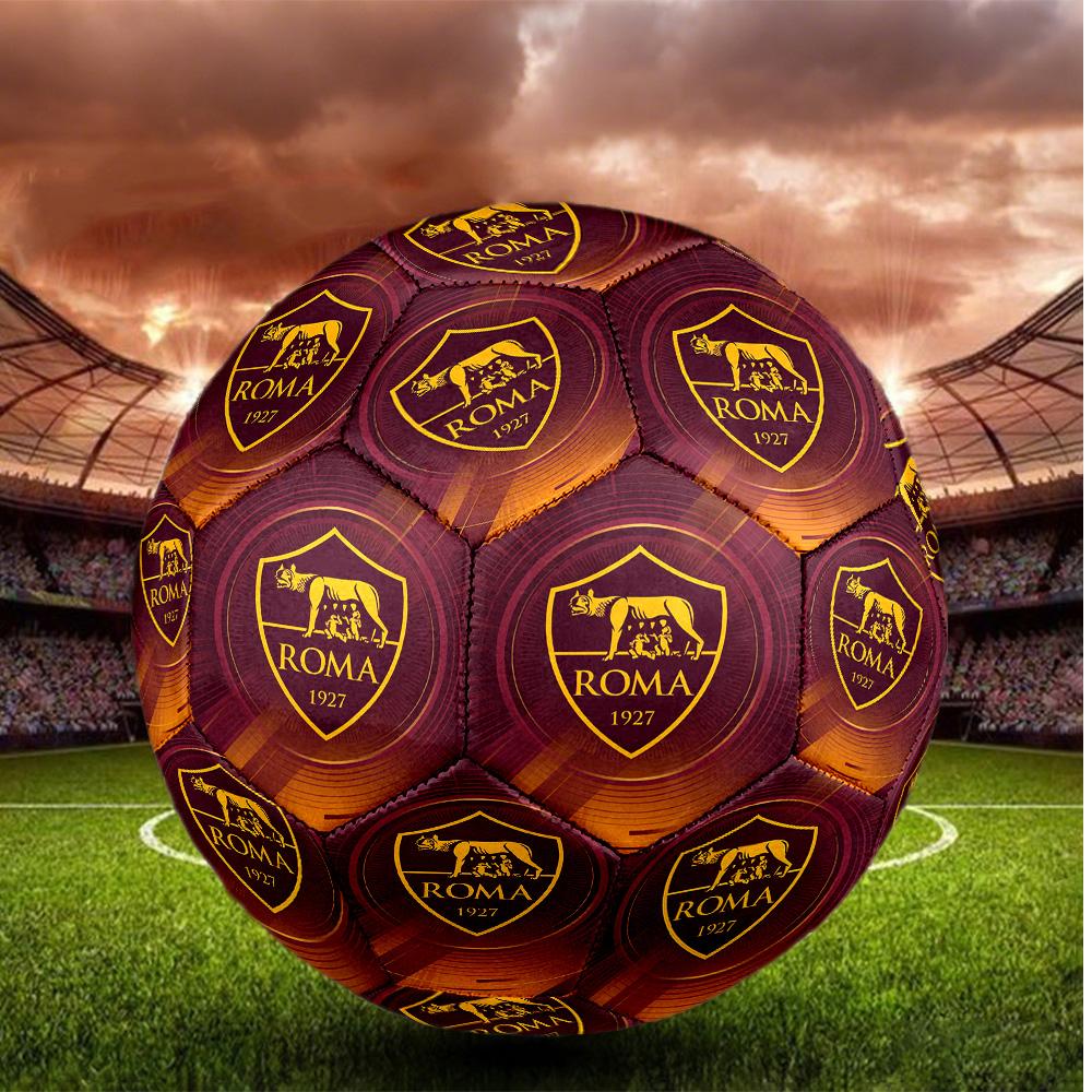 AS Roma Size 5 Football High Elastic Soccer Ball For Outdoor Competition Daily Training Play