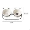 Cat Bowl Raised Detachable Feeder with Iron Holder Shelf Neck Guard for