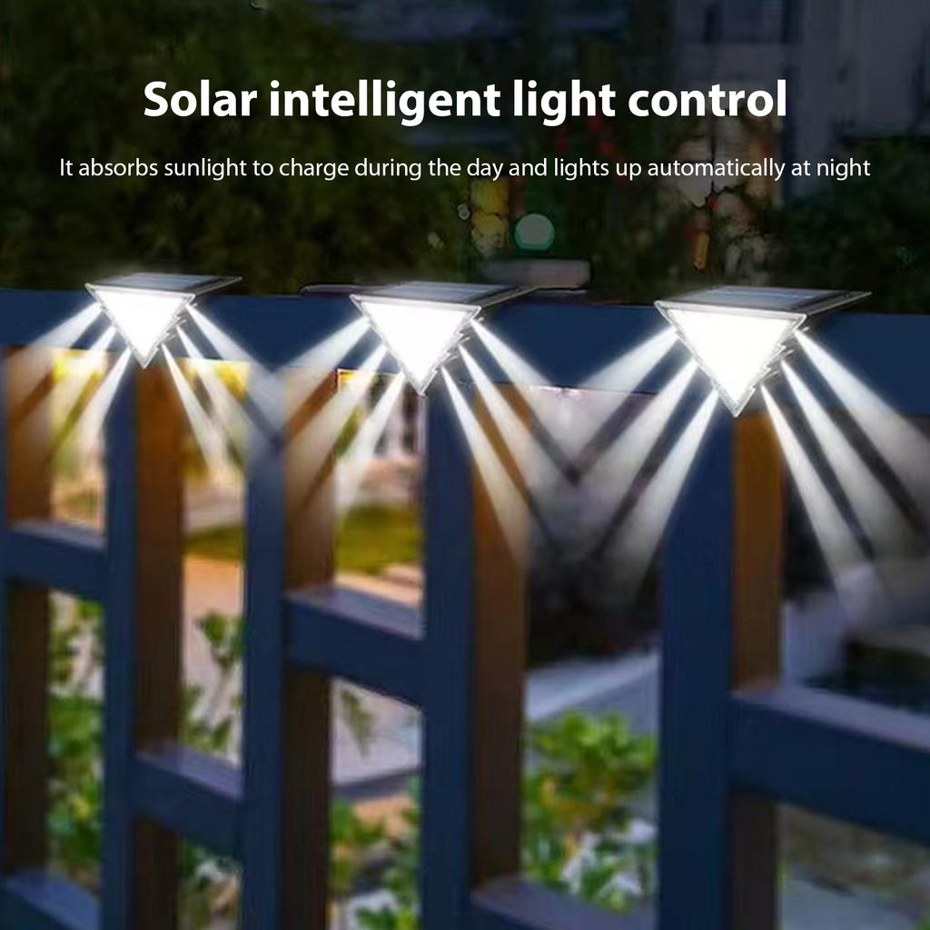 2PCS Solar Step Lights Outdoor IP65 Waterproof Solars Deck Light LED Deck & Stair Lights for Deck Balcony Wall Patio & Pathway