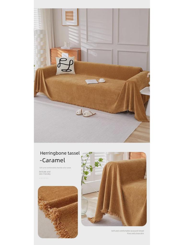 Chenille Waterproof Cat-Resistant Universal Sofa Cover for All Seasons