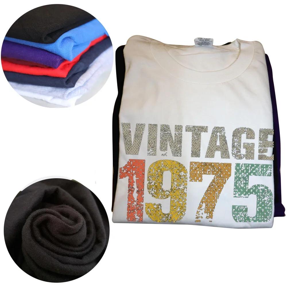 Funny 49 Year Old Vintage 1975 Limited Edition T Shirts Summer Streetwear Short Sleeve Birthday Gifts T-shirt Mens Clothing