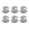 6PCS Reusable Cabinets Handles Waterproof Metal Pulls Set Quick Installation for Bathroom Furniture Shower Door Mirrors