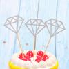 Tortenaufsätze, Einsteckkarte, Ringform, Cupcake-Topper, Glitzer, Brautparty, Ehering, Cupcake-Picks, Hochzeit, Verlobung, Dekorationen, Zubehör