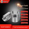 302 Slotted Self-Tapping Thread Inserts - Carbon/Stainless Steel: M2, M2.5, M6, M8, M12