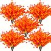 6pcs Uv-Resistant Artificial Fall Flowers - Perfect For Outdoor, Home & Kitchen Decor | Ideal For Thanksgiving, Christmas & Autumn Celebrations