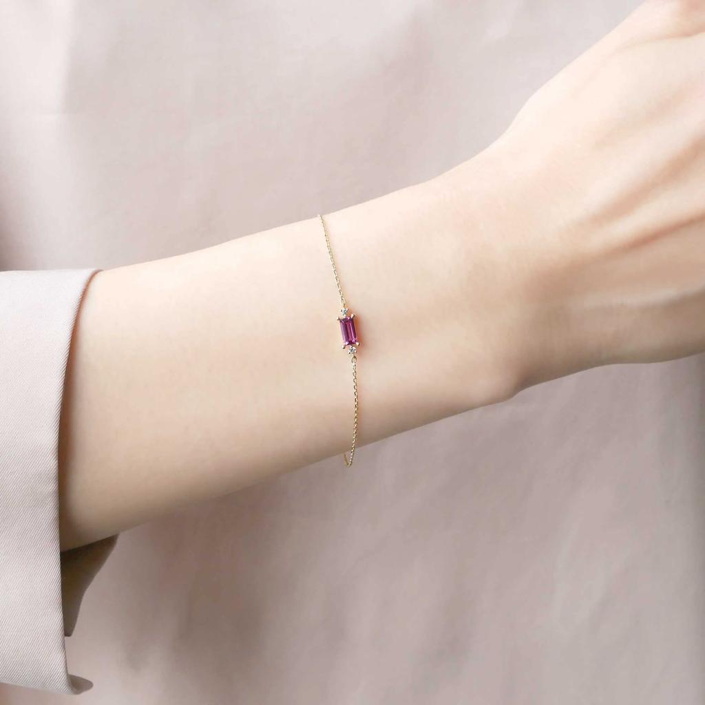 Vendome Aoyama K10 Yellow Gold Bracelet AJVB4108LSGN K10 Garnet [Official]