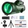 Hd Monocular Telescope 80X100 Long Range Zoom Bak4 Prism Telescope with Tripod Phone Clip Hunting Camping Bird Watching Hiking
