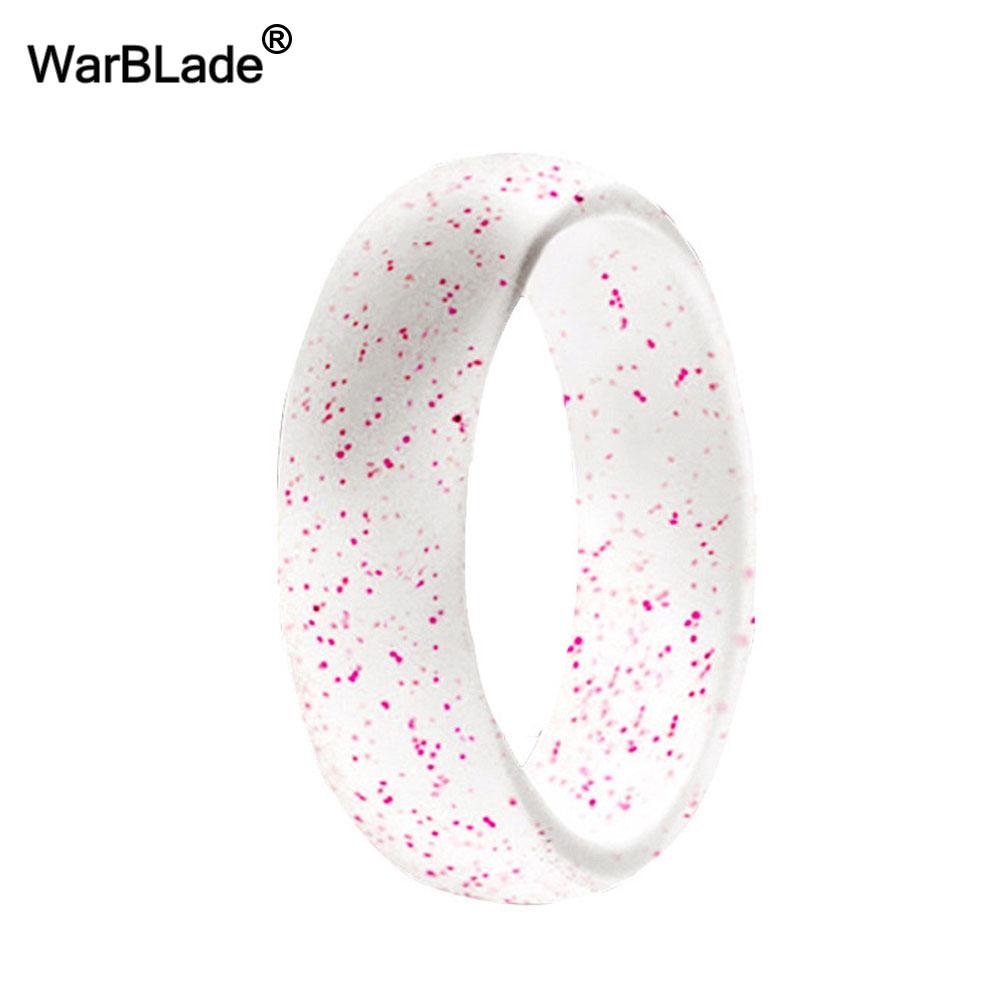 WarBLade 5.7mm Anelli in Silicone Alimentare FDA per Donne Matrimonio Elastici in Gomma Anello Dita in Silicone Flessibile Ipoallergenico