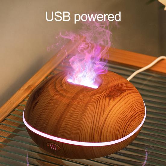 

Аромадиффузор Yousheng с имитацией пламени, USB Plug-Play, малошумный энергосберегающий настольный увлажнитель воздуха, диффузор для ароматерапии