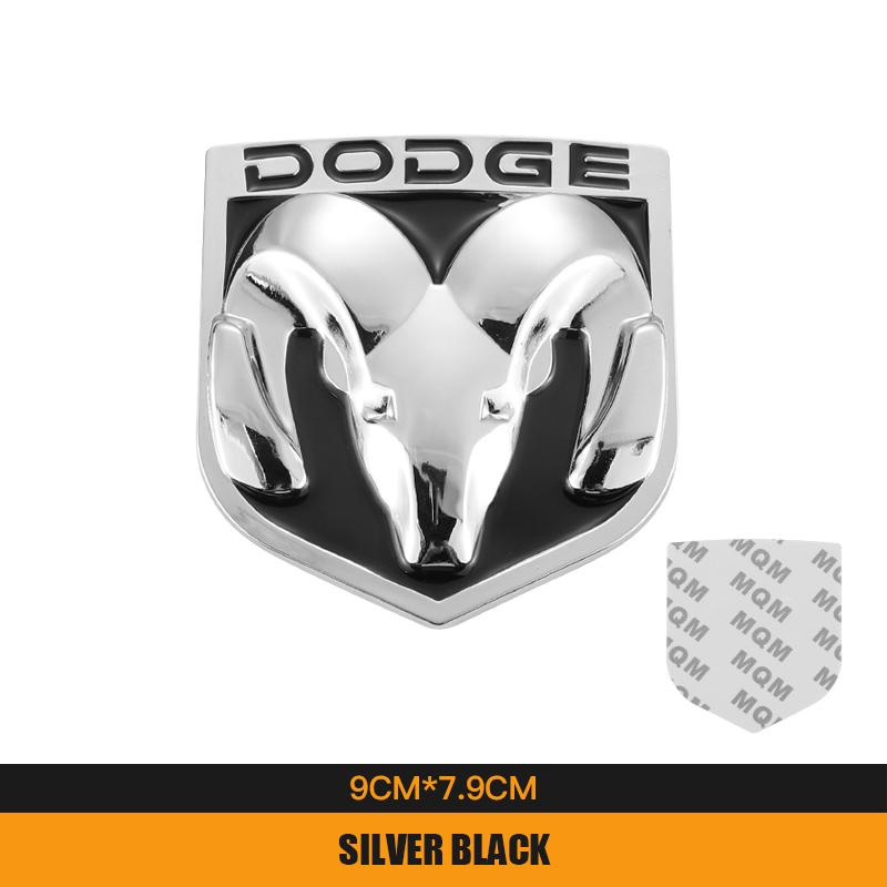 3D Metal Car Sticker Ram's Head Badge Accessories Decorative For Dodge Ram Caliber 1500 Caliber Challenger Charger T888
