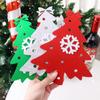 4/20PCS Christmas Fork Knife Covers Cutlery Holders Xmas Tree Pocket Tableware Holder Bags Home Party Dinner Table Felt Decor
