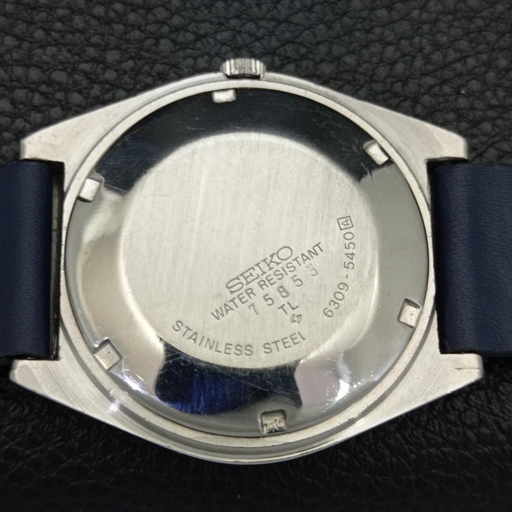 JAPAN 6309A VINTAGE SEIKO 5 AUTOMATIC MENS BLUE COLOR DIAL WATCH a701284-5 R206a-a701284