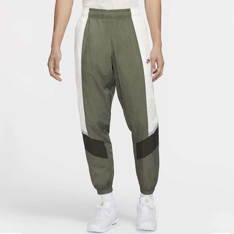 Nike Sportswear Windrunner Woven Patchwork Breathable Casual Sports Pants Men Bottoms Green CU4429-380
