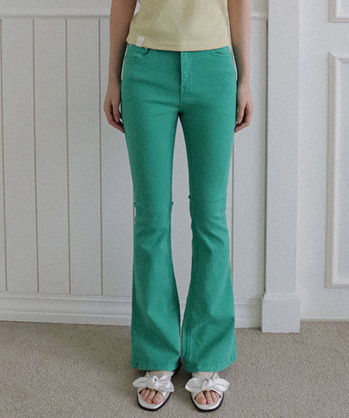 HAINT Vivid Slim Bootcut Pants_7Colors_Green