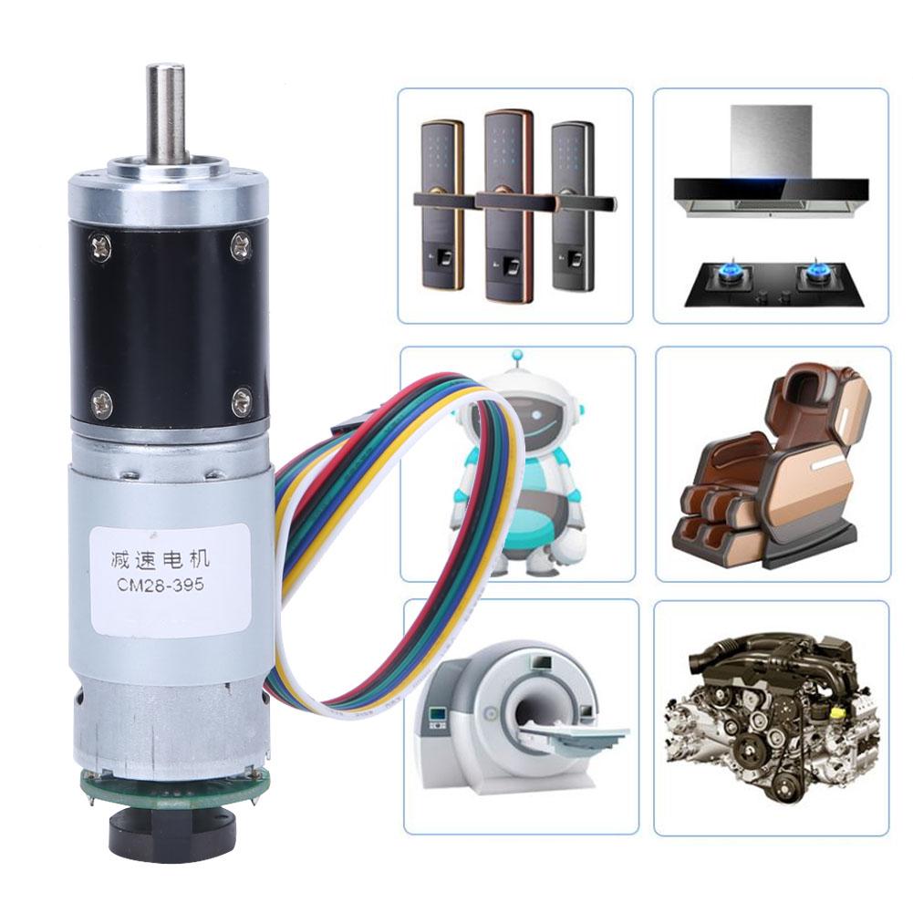 12V 330RPM Metal DC Geared Motor Speed Reduction Motor with Encoder