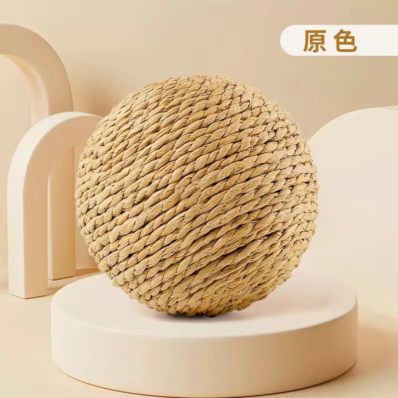 Interactive Ball In Sisal for Cat, Toy for Kitten, Teeth Cleaning, Anti-bite, 10 Cm, Super Large Sound Ball for Cat, Pet Accessories