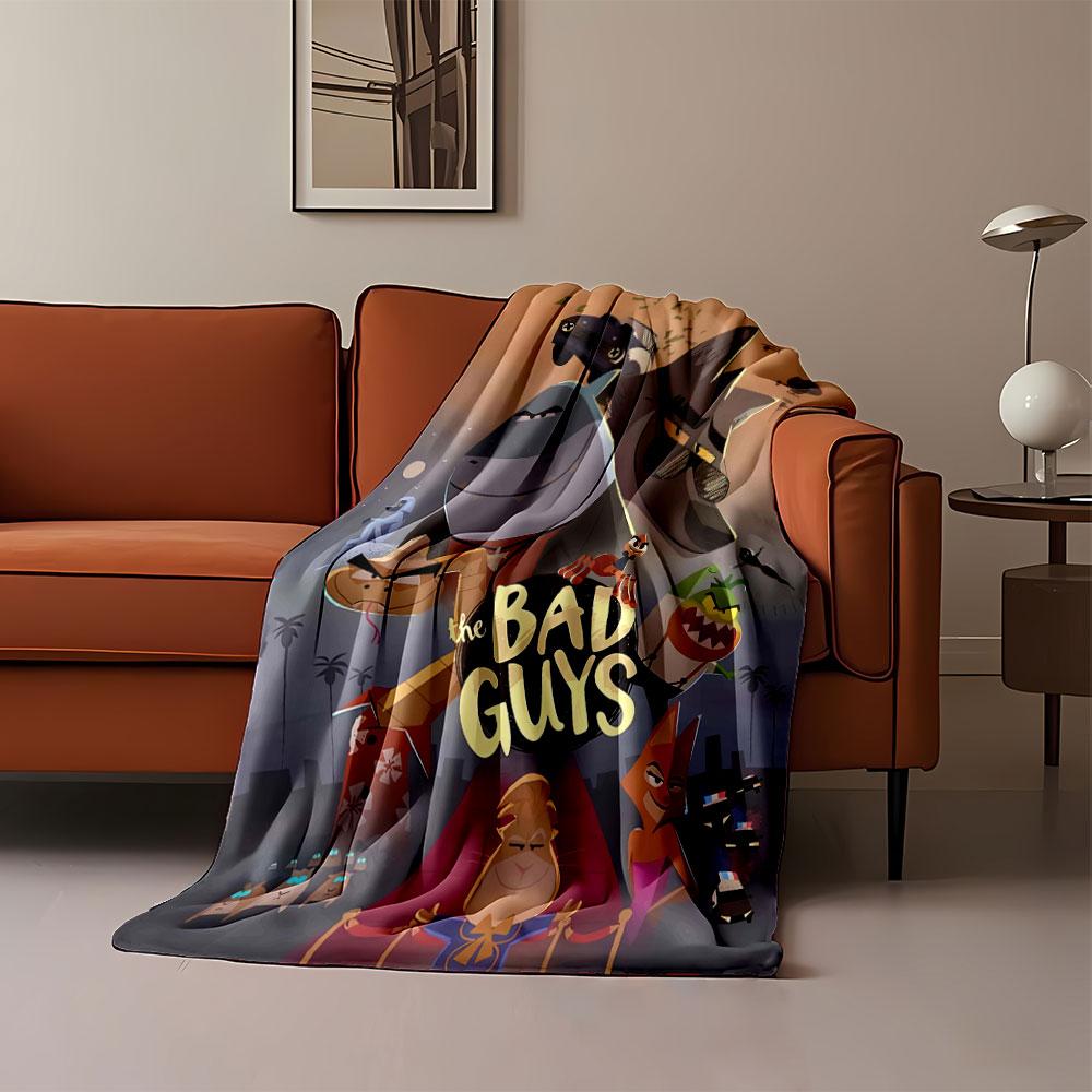 Anthropomorphic Animals In Stylish Outfits with Action and Crime Themes. for All Seasons Blanket Lunch Break Throw Gift