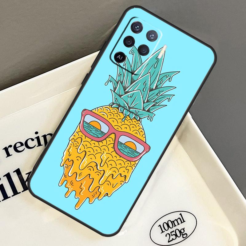 Tropical Pineapple Case For OPPO A52 A72 A5 A9 A31 A53 A15 A16 A17 A54 A74 A94 A76 A96 A54S A57S A53S Cover