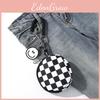 Polyester Coin Key Holder With Charcoal Chessboard Pattern For Daily Use