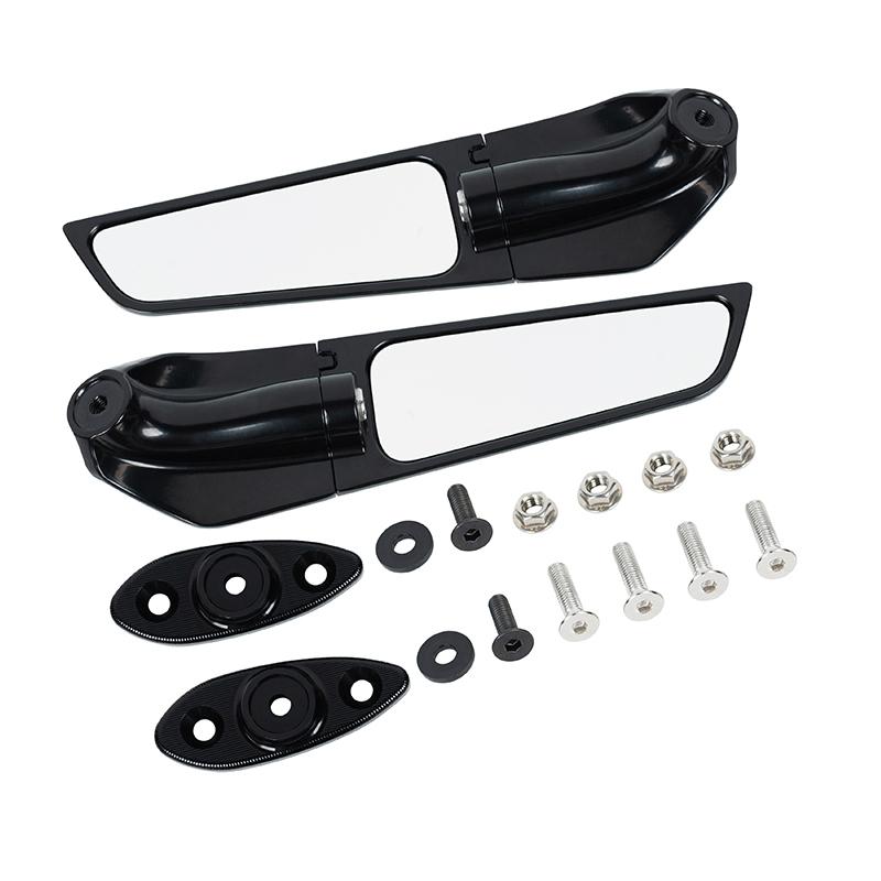 2PCS Motorcycle Mirrors Modified Wind Wing Adjustable Rotating Rearview Mirror For YAMAHA R6 1999-2011