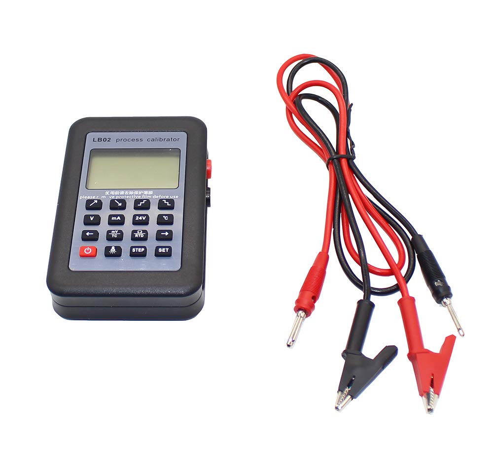 Jieoto LB02 Process Calibrator Signal Generator Source Process Calibrator with mV LCD Dual Measurement Outputs Large LCD Display Protective Case