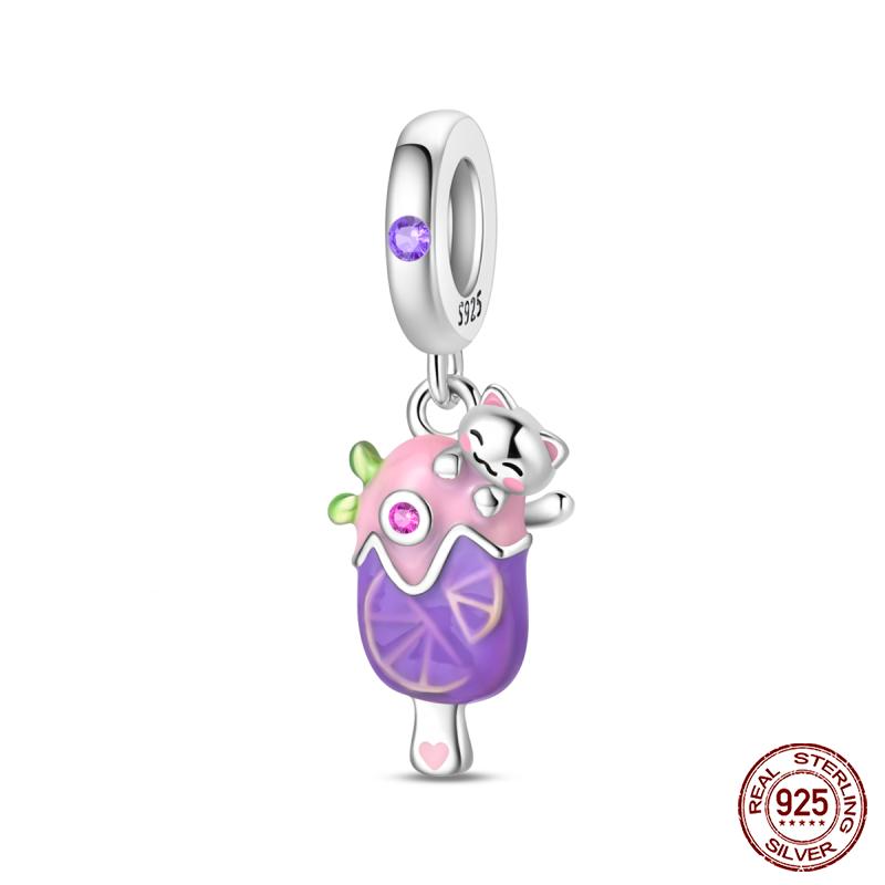 Copper Fashion Holiday Beach Watermelon Green Pear Charms Beads For 3Mm Bracelet Diy Fine Jewelry Gift Making