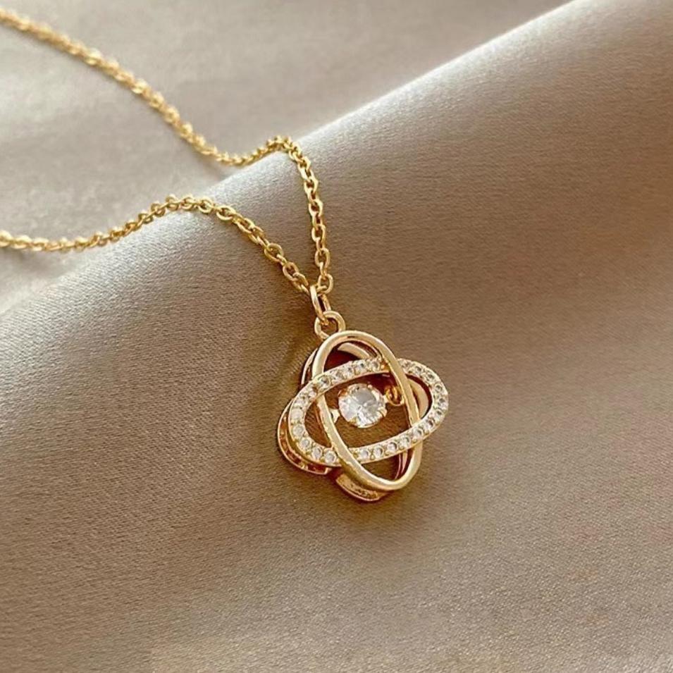 Custom 316 Stainless Steel Jewelry Gold Plated Butterfly Heart Bow Pendant Simple Zircon Necklace Jewelry for Women
