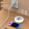 PD 50W Multi-Port-Ladegerät Typ C Schnellladung EU US Stecker Wandladegerät 6-Port USB Schnell-Handyladegerät mit Touch-LED/ Fülllicht