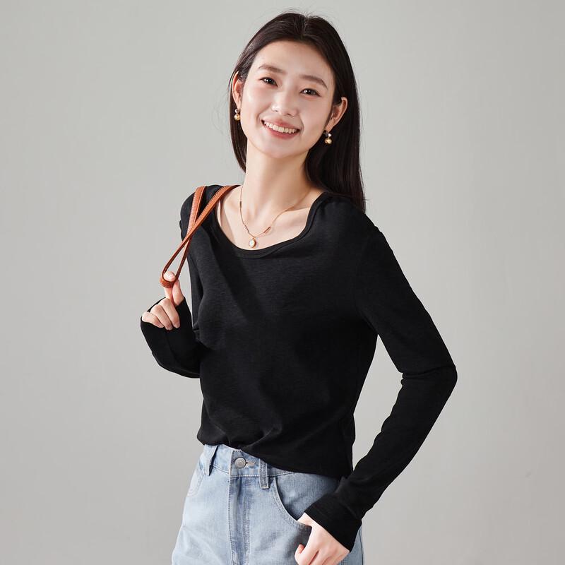 SOFSIL Women s Long Sleeve U-Neck T-Shirt M