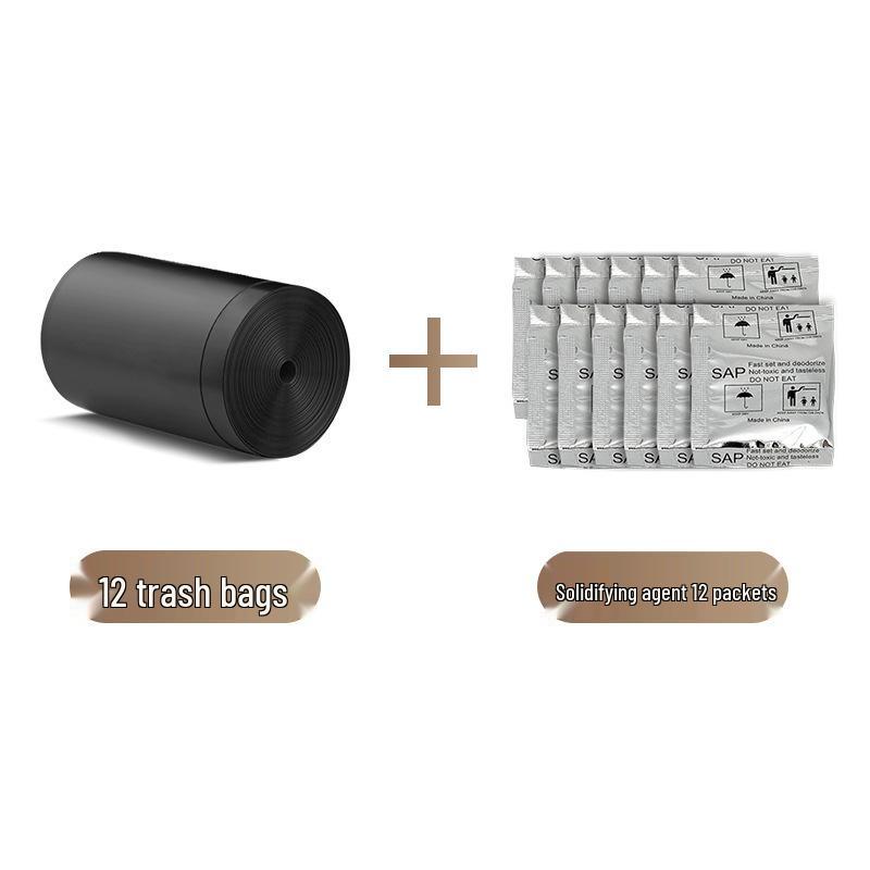 Portable Vehicle-Mounted Folding Toilet for Adults - Emergency, Camping, and Outdoor Use with Solidifier