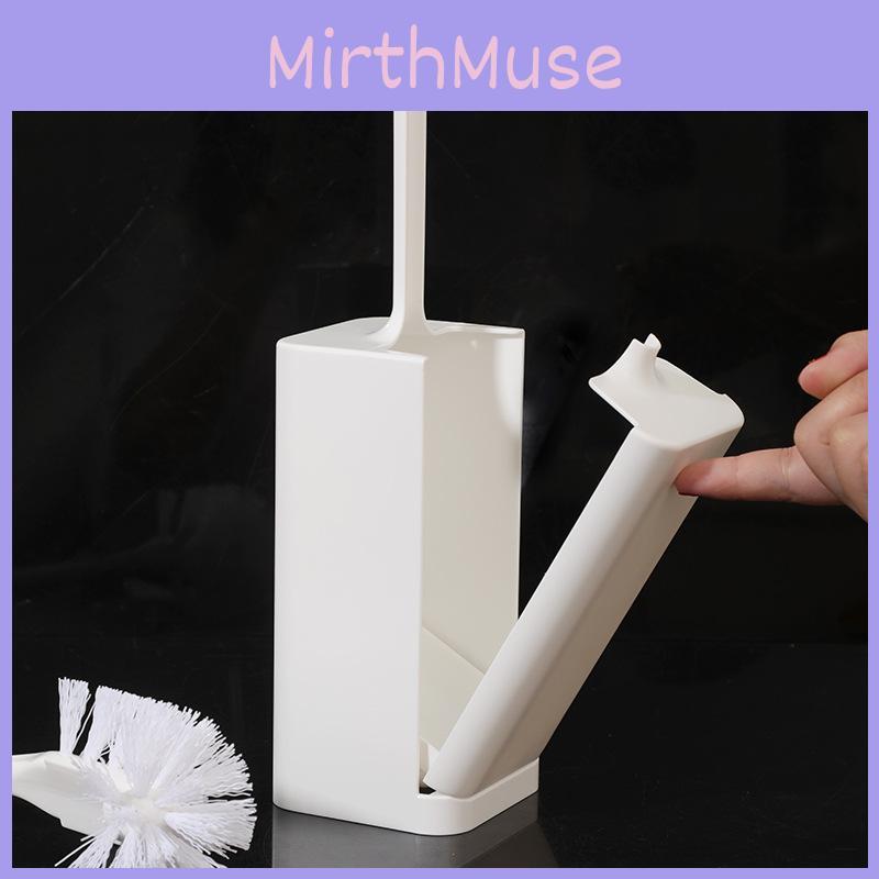 Brush Toilet Kit With Stand Long Handle Plastic Design For Bathroom Maintenance