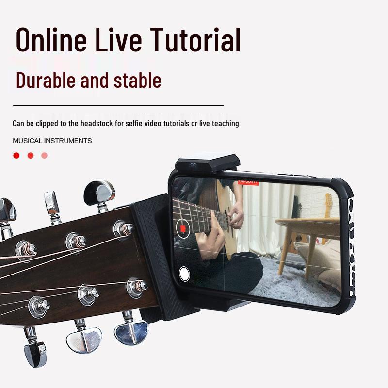 Univerzální otočný stojan pro mobilní telefon, kytaru a ukulele - Ideální pro živé streamování a nahrávání