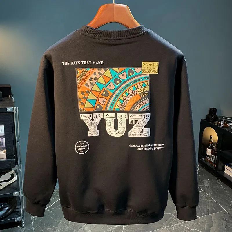 

Осенняя мужская толстовка Япония Мужская футболка с длинным рукавом с принтом Высококачественная черная футболка с круглым вырезом Мужская одежда S чёрный