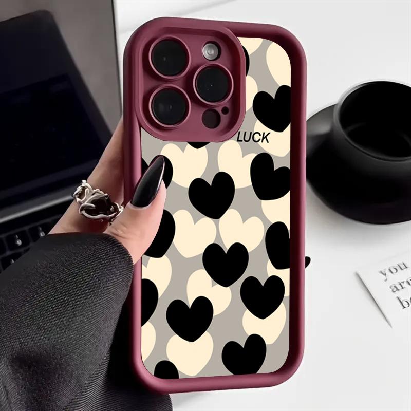 Süße Liebesherz Handyhülle Für iPhone 16 Pro Max 15 Pro 11 12 13 14 16E XS X XR 7 8 Plus SE 2020 Stoßfeste Silikon Weiche Hülle