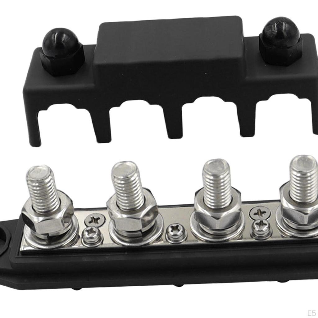 Bloco de Distribuição de Energia com 4 Saídas com Tampa Acessórios Par de Barramento Adequado para Marítimo Automotivo