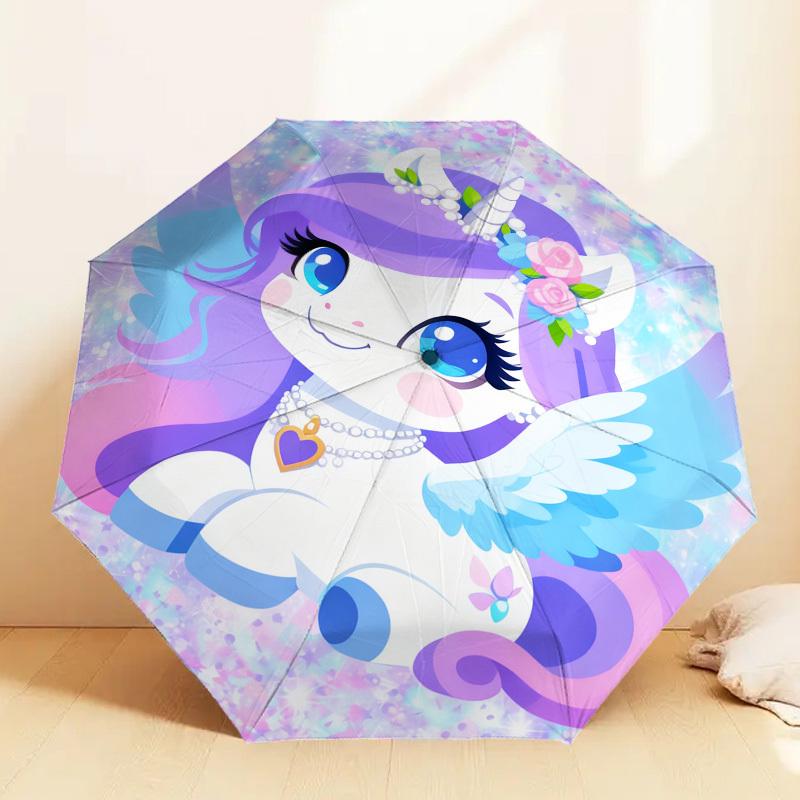 

1pc Unicorn Fantasy Pattern Umbrella Design Automatic Opening and Closing Umbrella, High-quality Travel Umbrella, c1128268