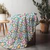 Mosaikmuster Decke Geometrische Fliesen Überwurfdecke Marokkanischer Stil Bettbezug Floral Bedruckte Sofadecke Dekorative Überwurfdecke