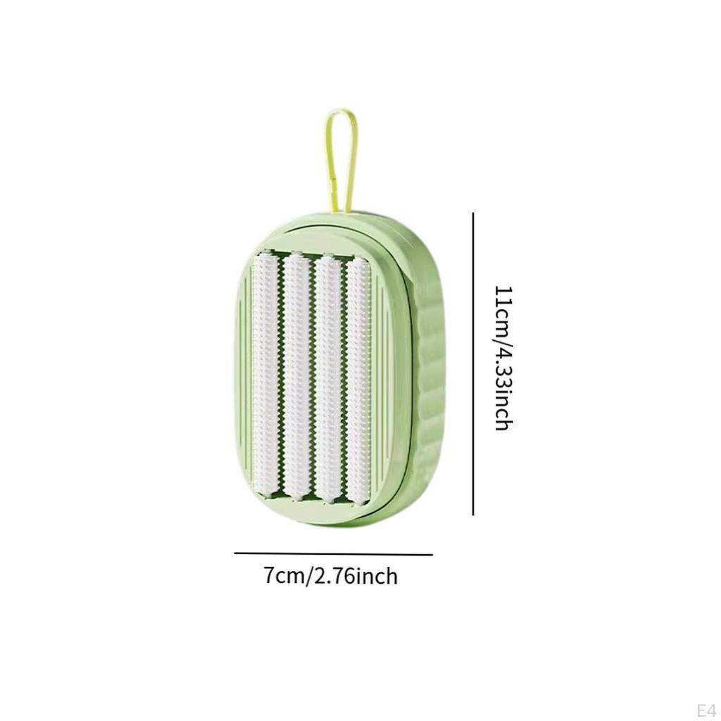 Cleaning Brush with Soap Dispenser Clothes Shoes Washing Roller Portable Bathroom Cleaner for