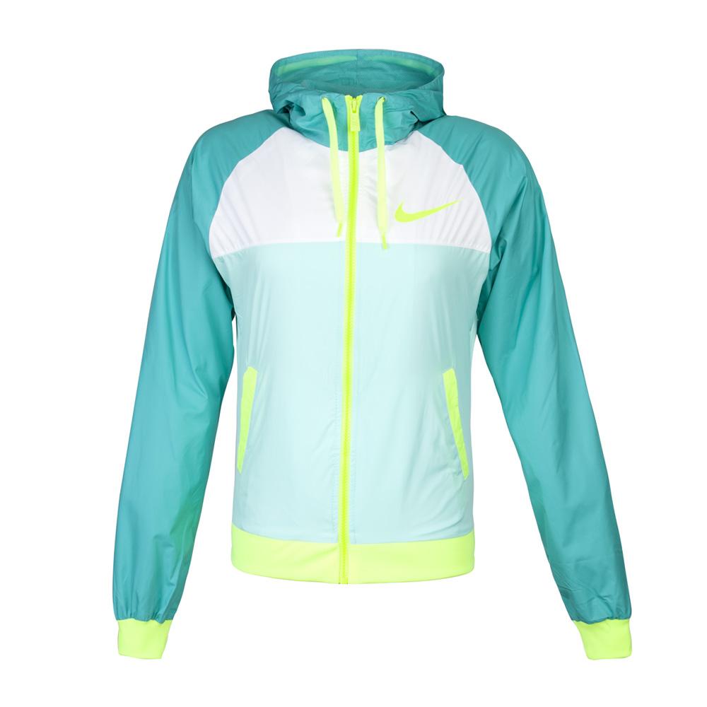 

Nike Женская тканая куртка с капюшоном и длинными рукавами в стиле колор-блок с логотипом города 643085-370 XS