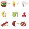 Non-Toxic Moc Food Accessories Fish Egg Bread Pizza Chocolate Fruit Carrot Hamburger Chips Chicken Bottle Bricks Building Blocks Toys