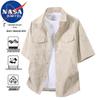 NASA MARVEL Men's Tie-Dye Short Sleeve Work Shirt