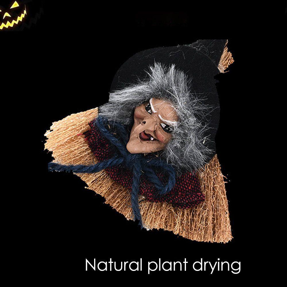 DIY Witch Props Doll Handmade Witch Broom Pendant Doll Ornaments Halloween Witch Doll  Party Prop