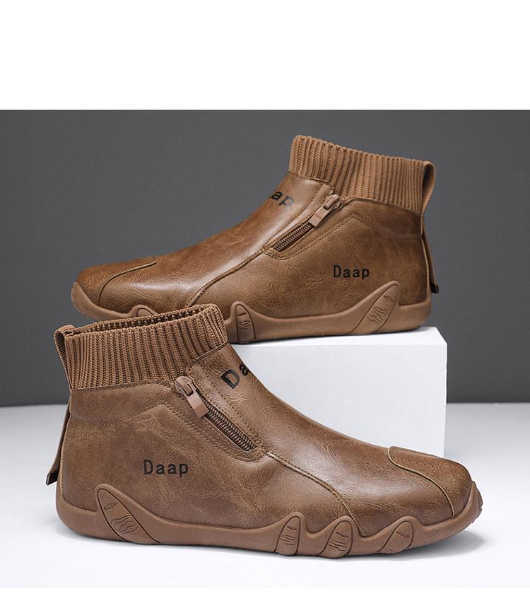 Men's 2025 Winter High-Top Versatile Velvet Shoes: Trendy, Fashionable, and Casual Outdoor Footwear