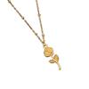 18K Gold Rose Flower Pendant Necklace - Stainless Steel Titanium, Colorfast, High-End Women's Accessory