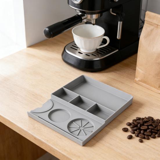 Espresso Sıkıştırma Matı Kaymaz Silikon Sıkıştırma Matı Isıya Dayanıklı Kahve Sıkıştırma İstasyonu Ev Baristaları İçin