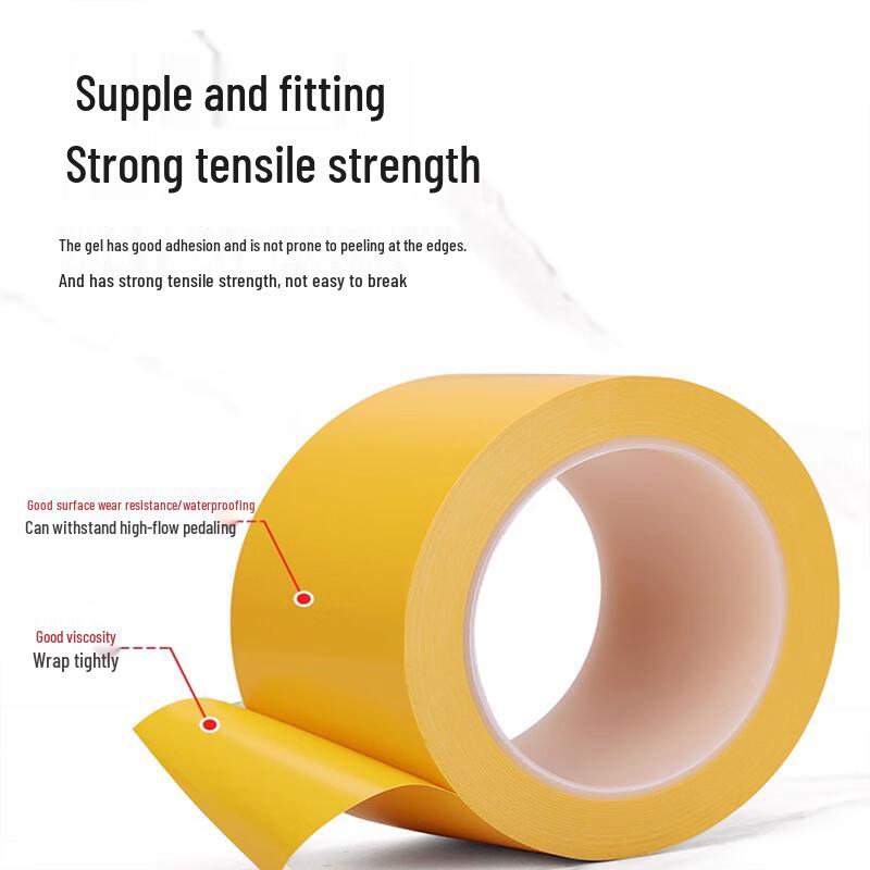 Qihuang Yellow & Black PVC Warning Safety Tape