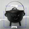 Handmade Cast Iron Geometric Tripod Pot: Retro Ornaments & Ritual Decor